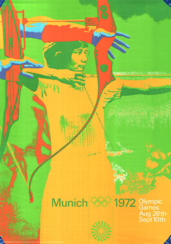 Plakat Bogenschie�en M�nchen 1972